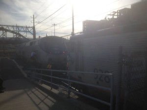 Amtrak Diesel hooking up to electric engine due to power outage!